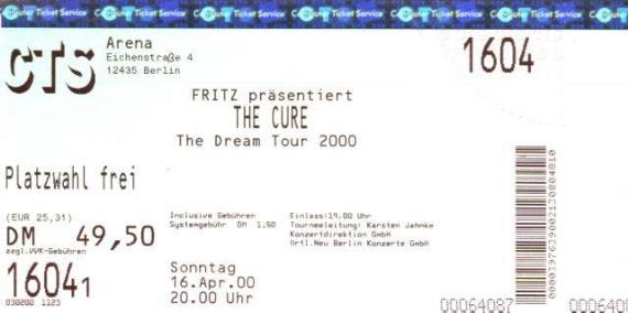 dream tour ticket