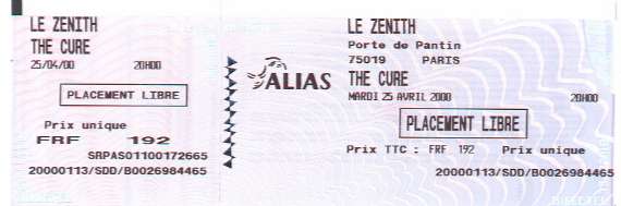 dream tour ticket